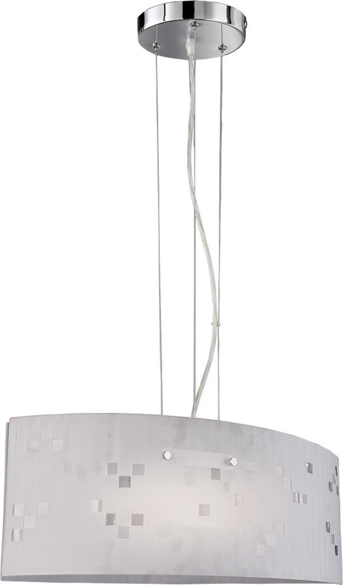 BES LED Led Hanglamp - Hangverlichting - Trion Colmino - E27 Fitting - Rechthoek - Mat Chroom - Aluminium