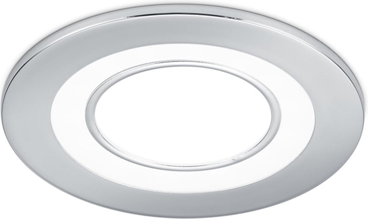 BES LED Led Spot - Inbouwspot - Trion Cynomi - 5w - Warm 3000k - Rond - Mat Chroom - Kunststof - Ø80mm - Wit