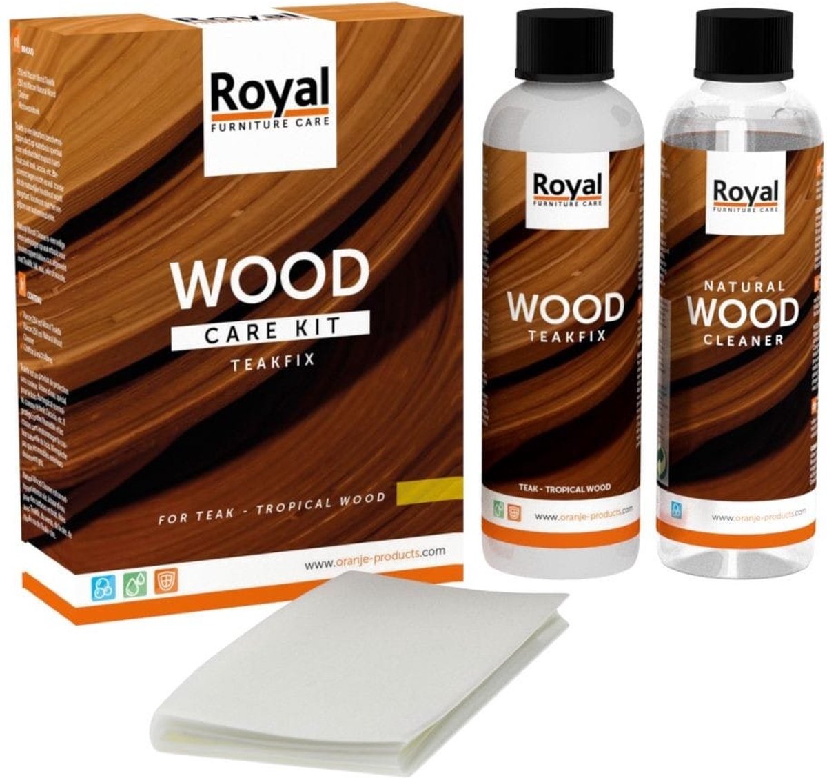 Furniture Care Teakfix Wood Care Kit + Cleaner - Oranje