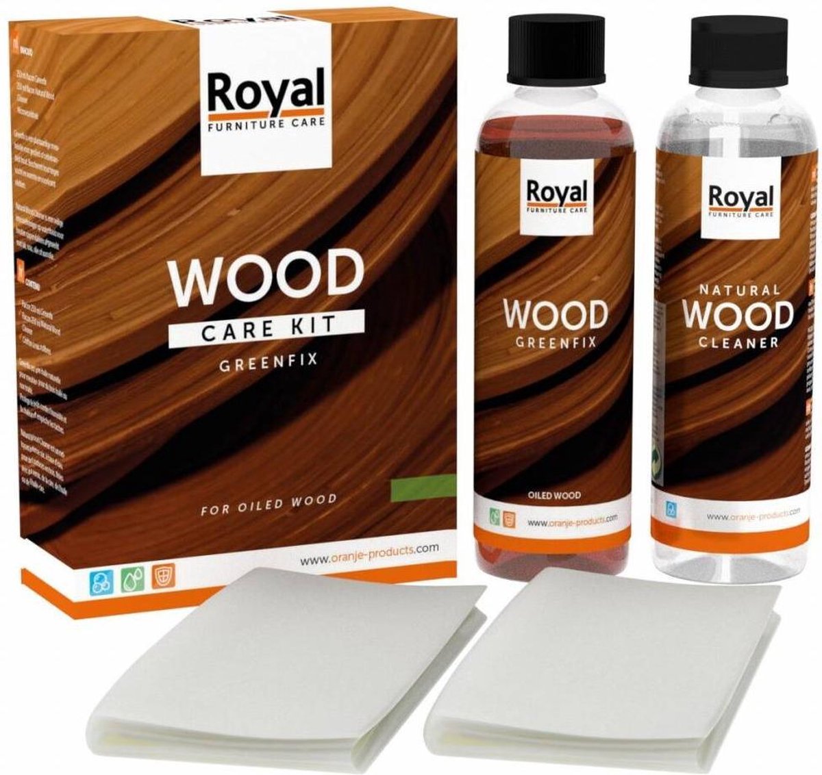 Furniture Care Greenfix Wood Care Kit + Cleaner - Oranje