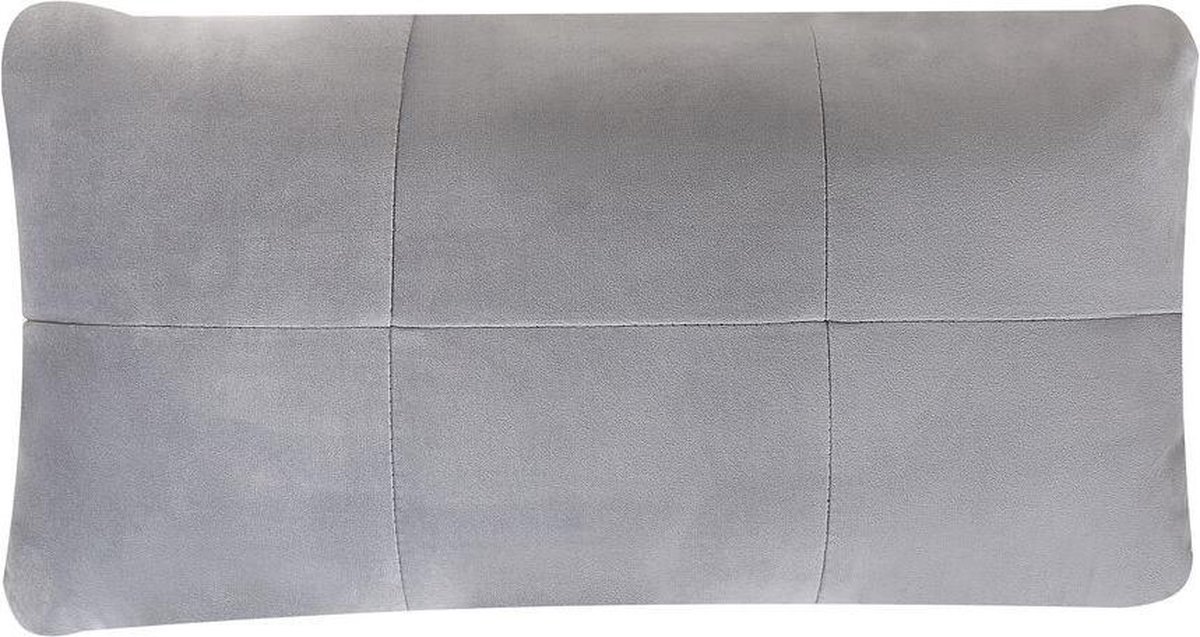 Beliani Simorre Chaise Longue Fluweel 66 X 157 Cm - Grijs