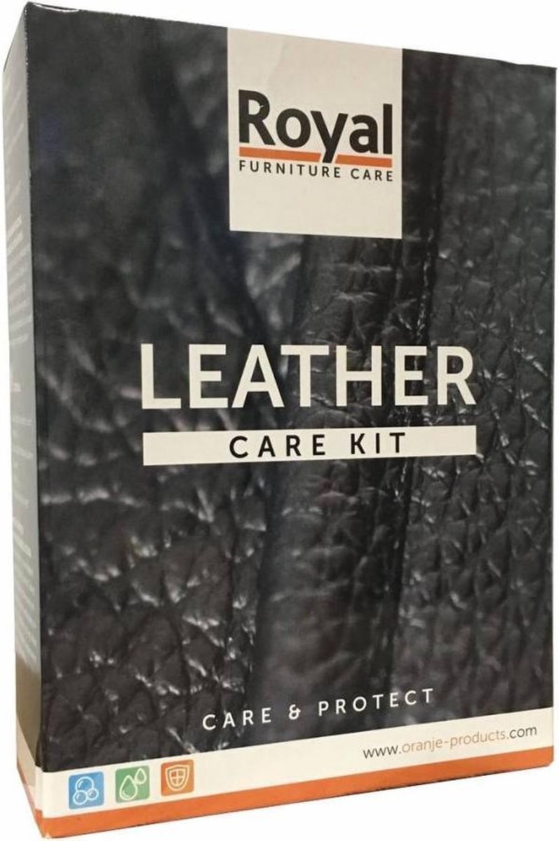Furniture Care Leather Care Kit - Care & Protect - 2x 250ml - Oranje