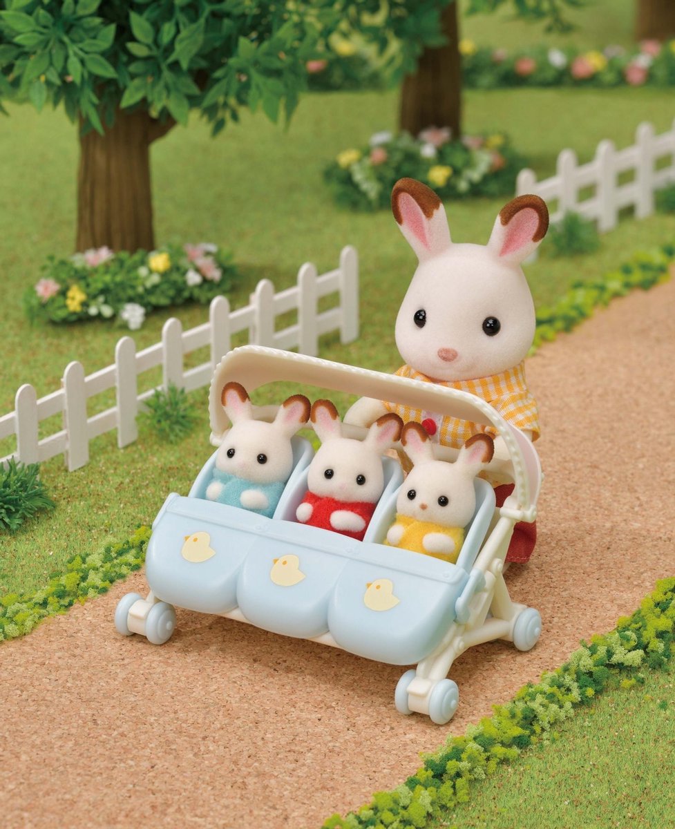 Sylvanian Families Wandelwagen Drieling