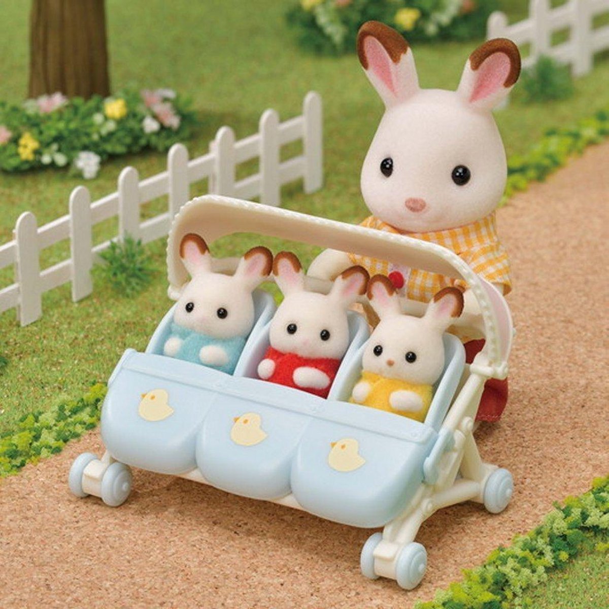 Sylvanian Families Wandelwagen Drieling