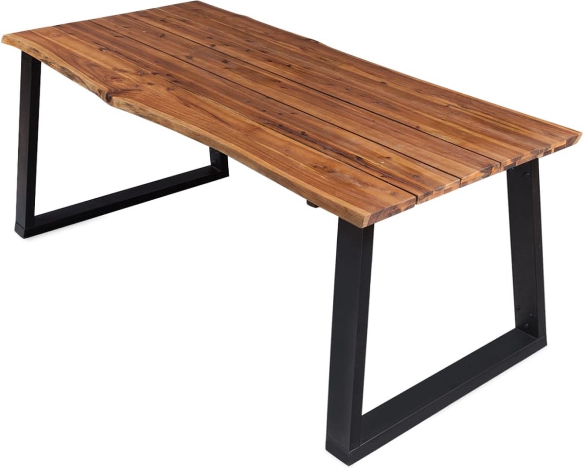 Vidaxl Eettafel 170x90x75 Cm Massief Acaciahout - Bruin