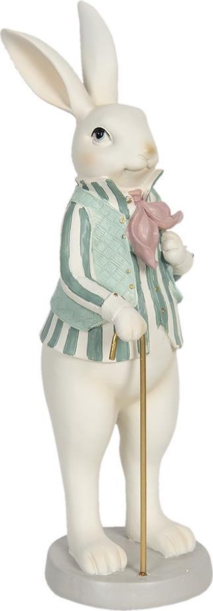 Clayre & Eef Decoratie Konijn Jongen - 12*9*31 Cm - Multi - Polyresin - - 6pr3145