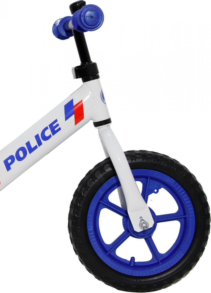 Amigo Police Loopfiets Met 2 Wielen 12 Inch Junior - Wit