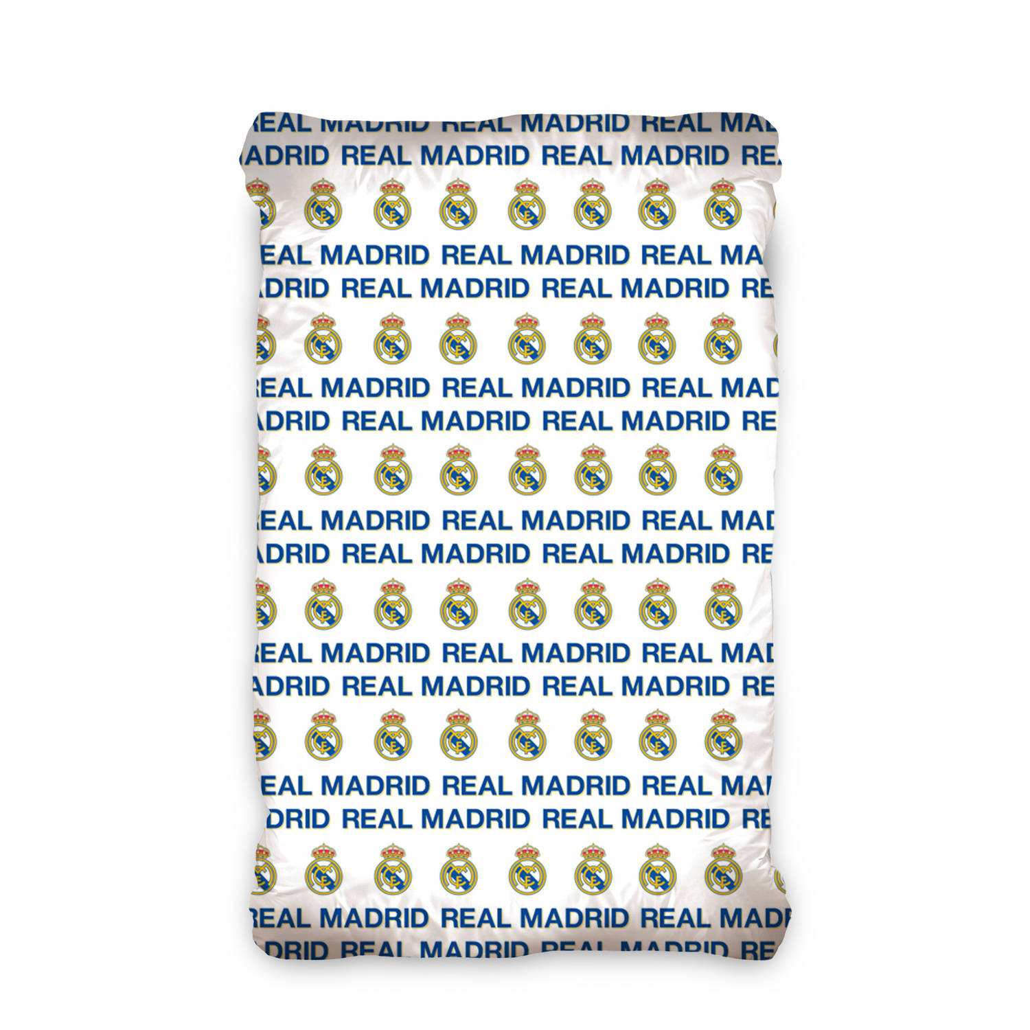 Real Madrid Hoeslaken 90 X 200 Cm Katoen/blauw - Wit