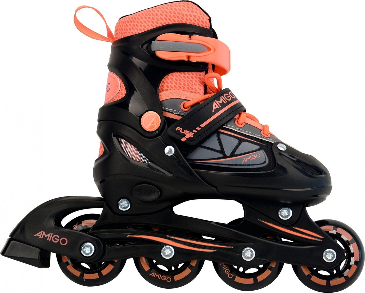 Amigo Inlineskates Fuse Junior Polypropyleen/ - Zwart