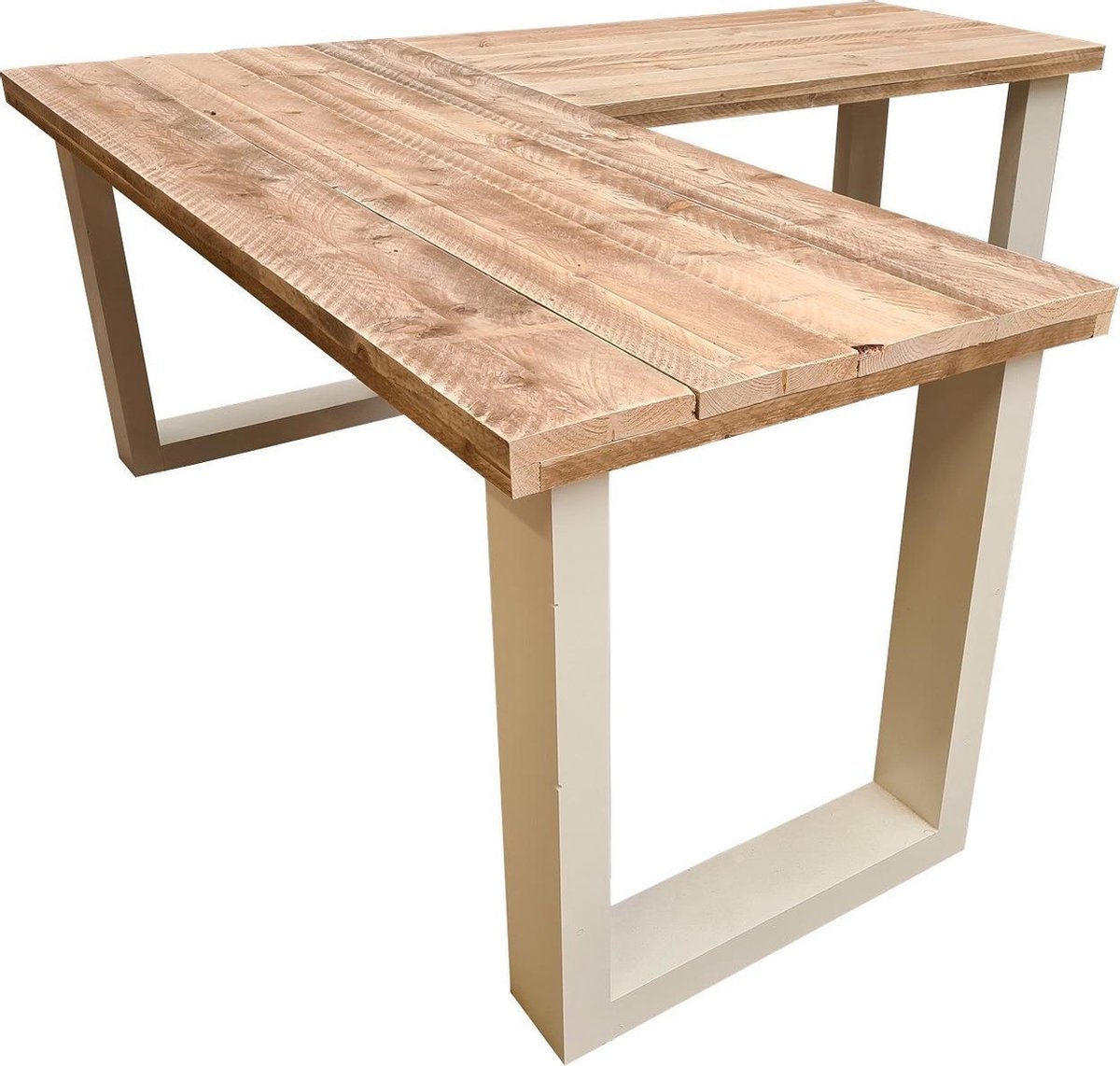 Wood4you New England Hoekbureau Steigerhout 200/130lx72dx75h