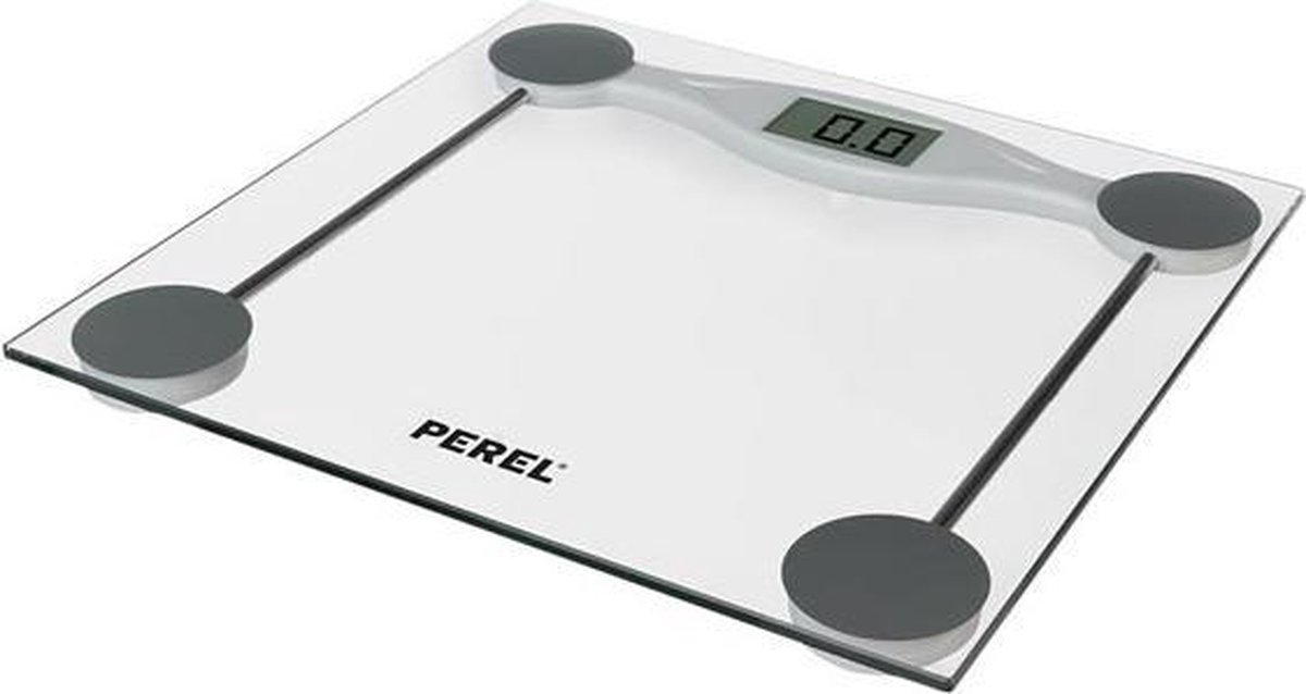Perel Personenweegschaal Digitaal 180 Kg Transparant - Geel
