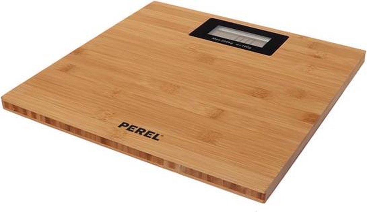 Perel Personenweegschaal Digitaal 200 Kg - Bruin