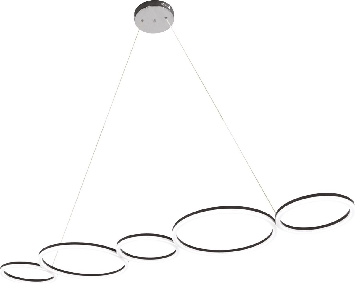 BES LED Led Hanglamp - Hangverlichting - Sintrus - 45w - Natuurlijk Wit 4000k - Mat - Aluminium - Zwart