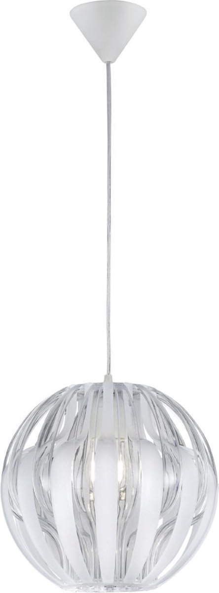 BES LED Led Hanglamp - Hangverlichting - Trion Pumon Xl - E27 Fitting - Rond - Mat - Kunststof - Wit