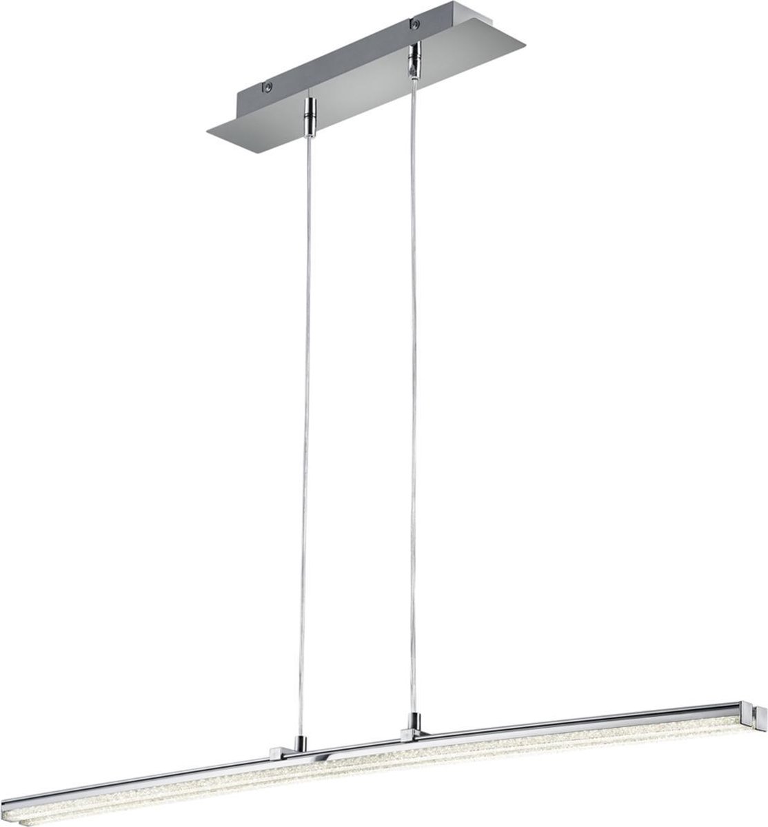 BES LED Led Hanglamp - Hangverlichting - Trion Stilo - 16w - Natuurlijk 4000k - Rechthoek - Mat Chroom - Aluminium - Wit