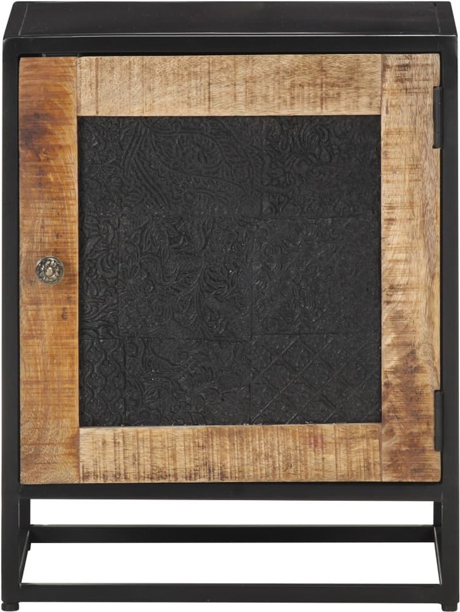 Vidaxl Nachtkastje 40x30x50 Cm Ruw Mangohout - Bruin