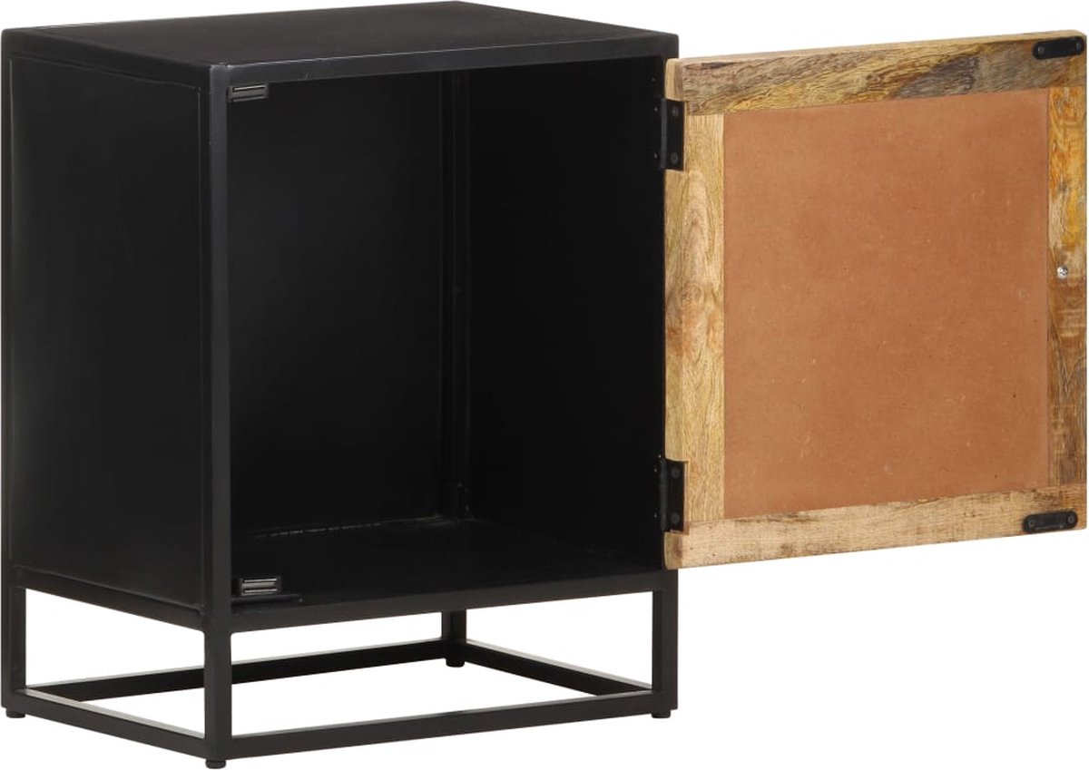 Vidaxl Nachtkastje 40x30x50 Cm Ruw Mangohout - Bruin