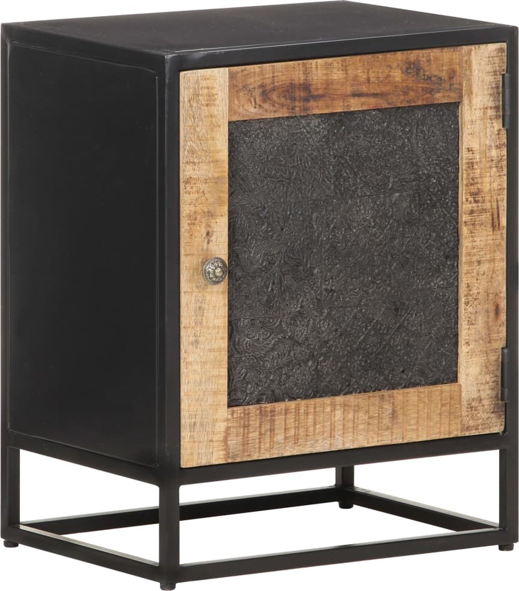 Vidaxl Nachtkastje 40x30x50 Cm Ruw Mangohout - Bruin