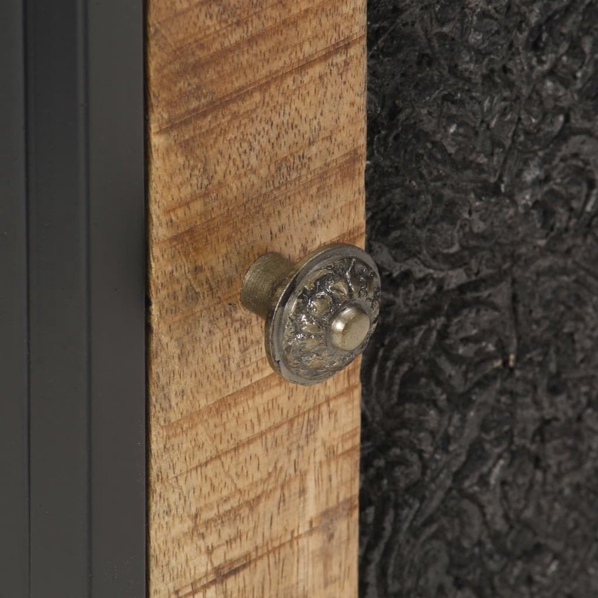 Vidaxl Nachtkastje 40x30x50 Cm Ruw Mangohout - Bruin