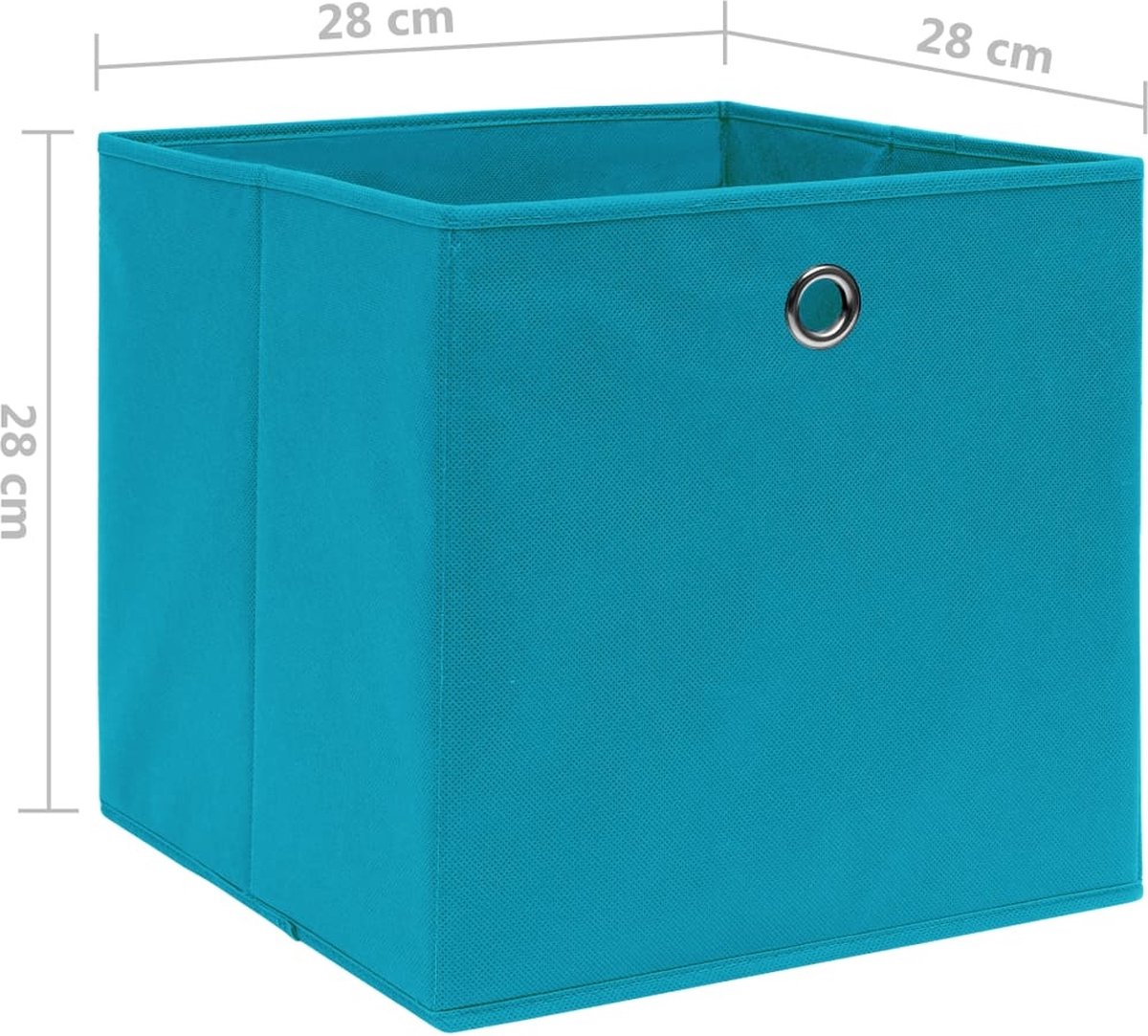 Vidaxl Opbergboxen 4 St 28x28x28 Cm Nonwoven Stof Baby - Azul