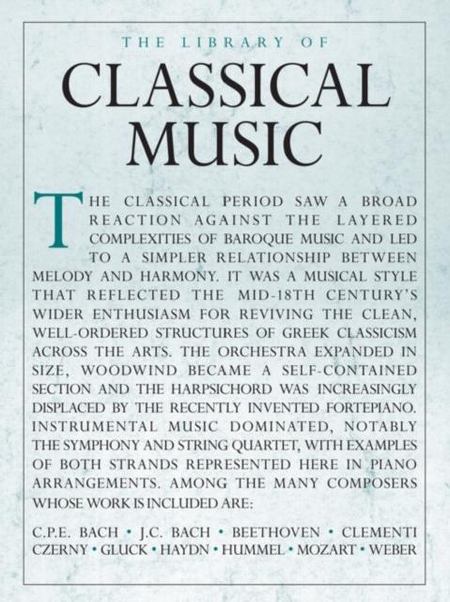 MusicSales - The Library of Classical Music voor piano