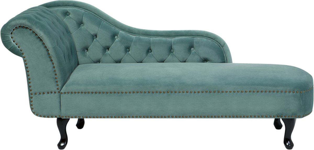 Beliani Nimes Chaise Longue Fluweel 170 X 170 Cm - Verde