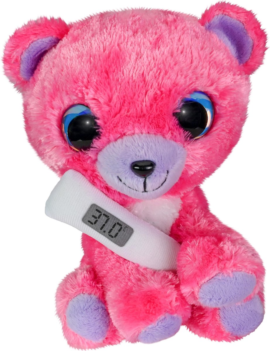 Lumo Stars Knuffelbeer Met Thermometer Junior 15 Cm Pluche - Roze