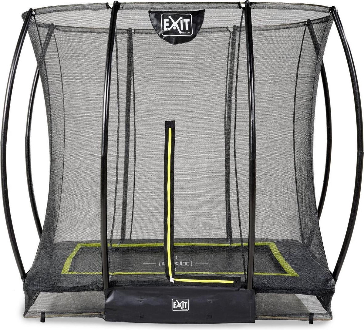 EXIT Toys Silhouette Inground Trampoline 153x214cm Met Veiligheidsnet - - Zwart