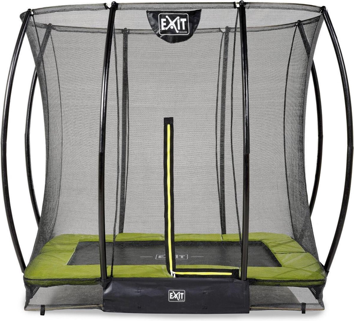 EXIT Toys Silhouette Inground Trampoline 153x214cm Met Veiligheidsnet - - Groen