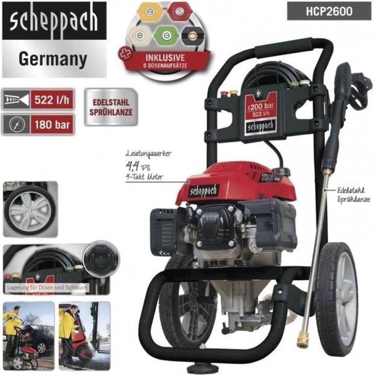 Scheppach Hogedrukreiniger Hcp2600 - Zwart