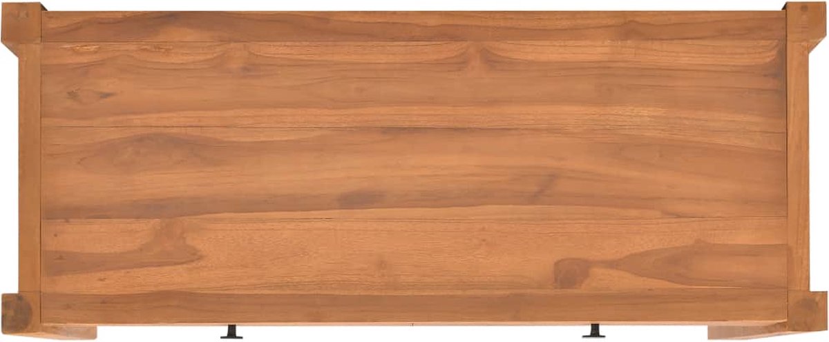 Vidaxl Bureau Met 2 Lades 100x40x75 Cm Gerecycled Teakhout - Bruin