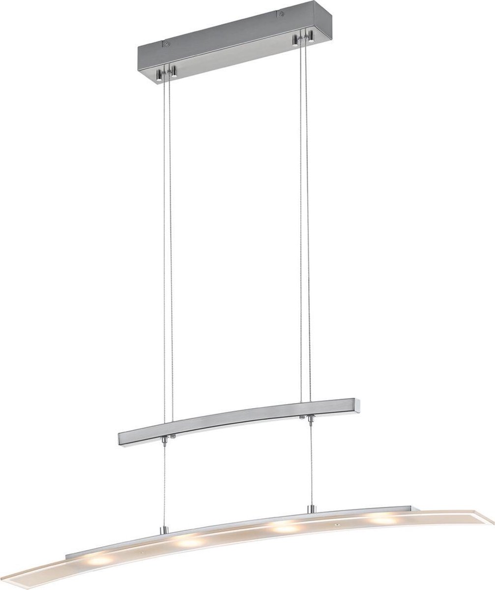 BES LED Led Hanglamp - Trion Somas - 16w - Aanpasbare Kleur - Rechthoek - Mat Nikkel - Aluminium