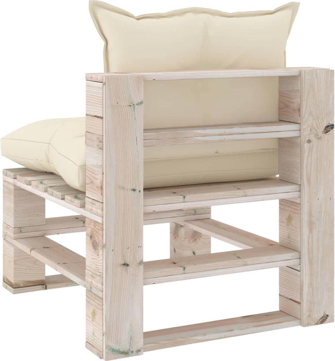 Vidaxl Tuinmiddenbank Met Kussens Pallet Grenenhout - Bruin