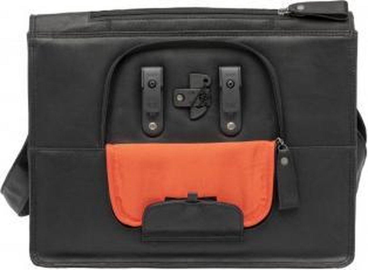 New Looxs Fietstas Laptop Fellini 40 X 32 Cm 18 Liter Leer - Zwart