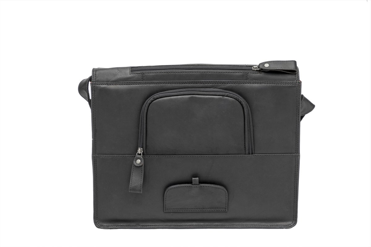 New Looxs Fietstas Laptop Fellini 40 X 32 Cm 18 Liter Leer - Zwart