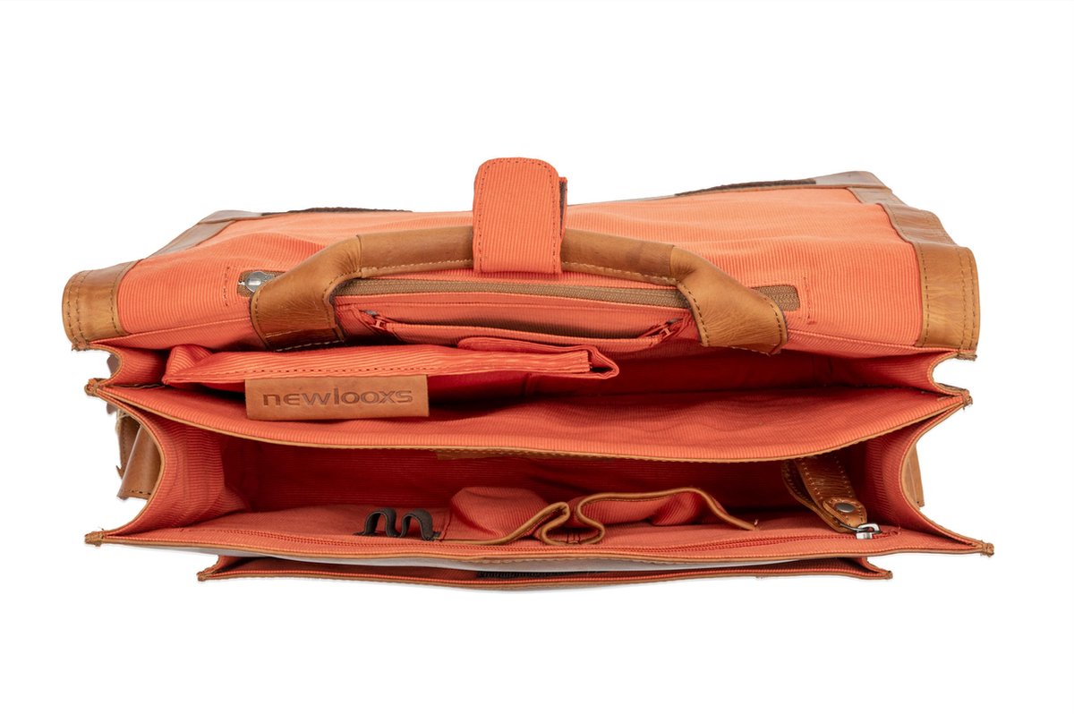 New Looxs Fietstas Laptop Fellini 40 X 32 Cm 18 Liter Leer - Bruin
