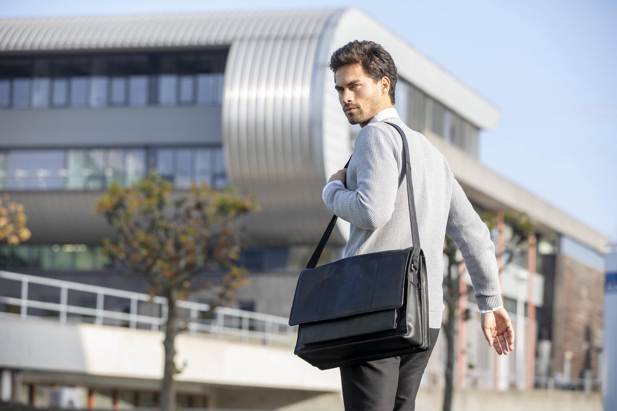 New Looxs Fietstas Laptop Fellini 40 X 32 Cm 18 Liter Leer - Bruin