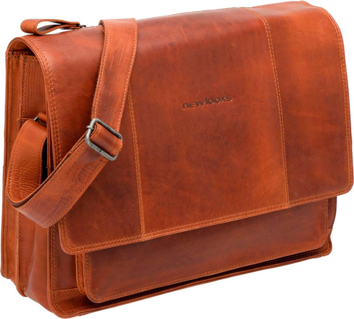 New Looxs Fietstas Laptop Fellini 40 X 32 Cm 18 Liter Leer - Bruin