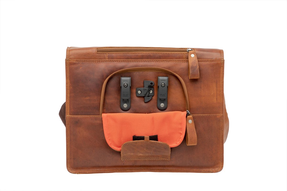 New Looxs Fietstas Laptop Fellini 40 X 32 Cm 18 Liter Leer - Bruin