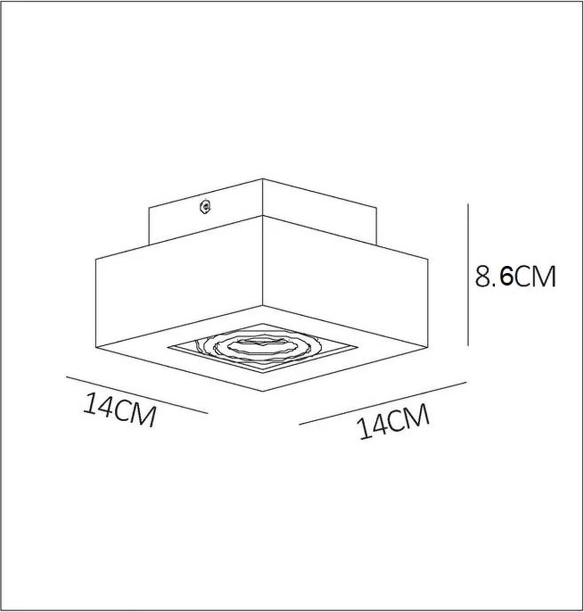Lamponline Spot Bosco 1 Lichts 14 X 14 Cm - Zwart
