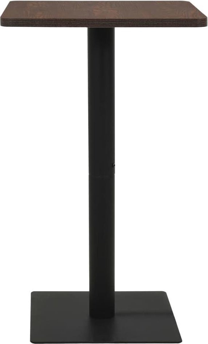Vidaxl Bistrotafel 70x70x107 Cm Donkeressenkleurig - Zwart