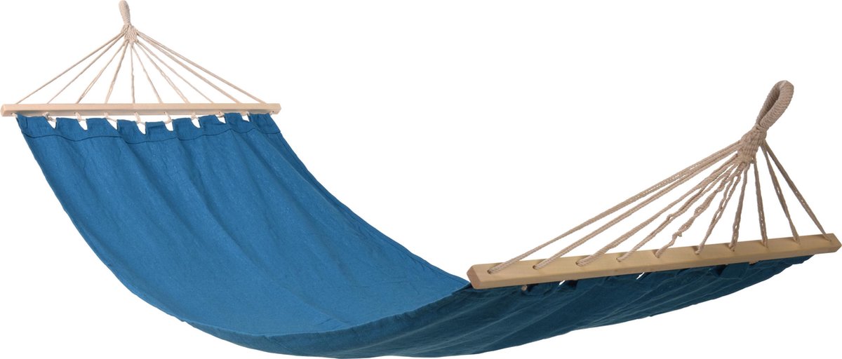 Relaxwonen - Hangmat Extra Stevig - 280cm Lang - Inclusief Opbergtas - Blauw