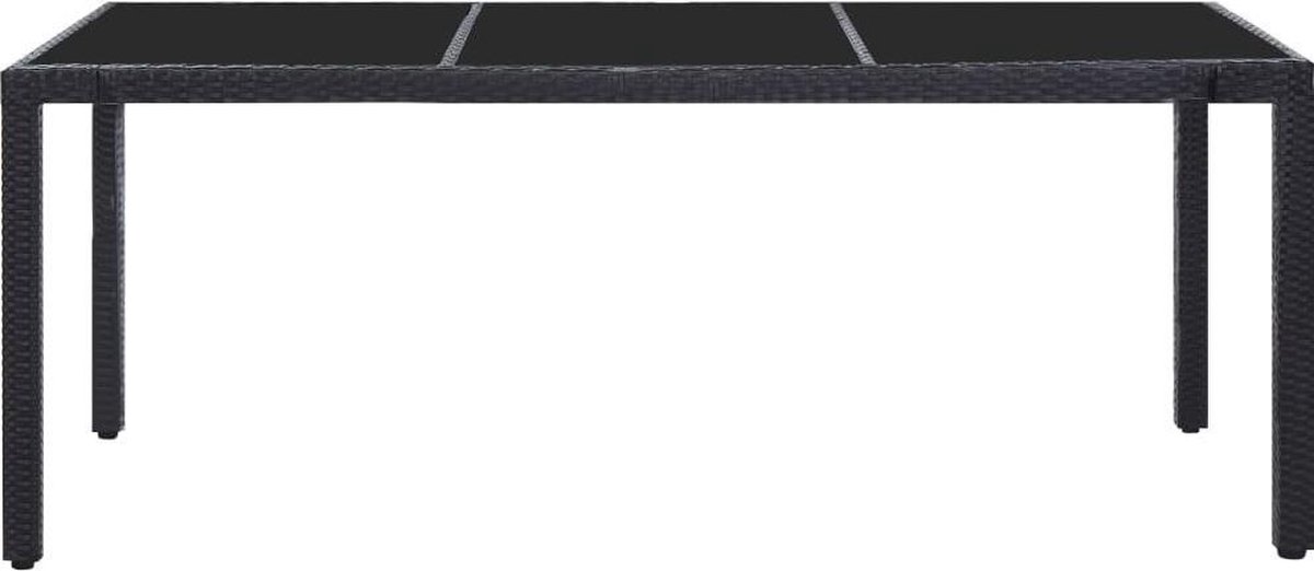 Vidaxl 9-delige Tuinset Poly Rattan - Zwart