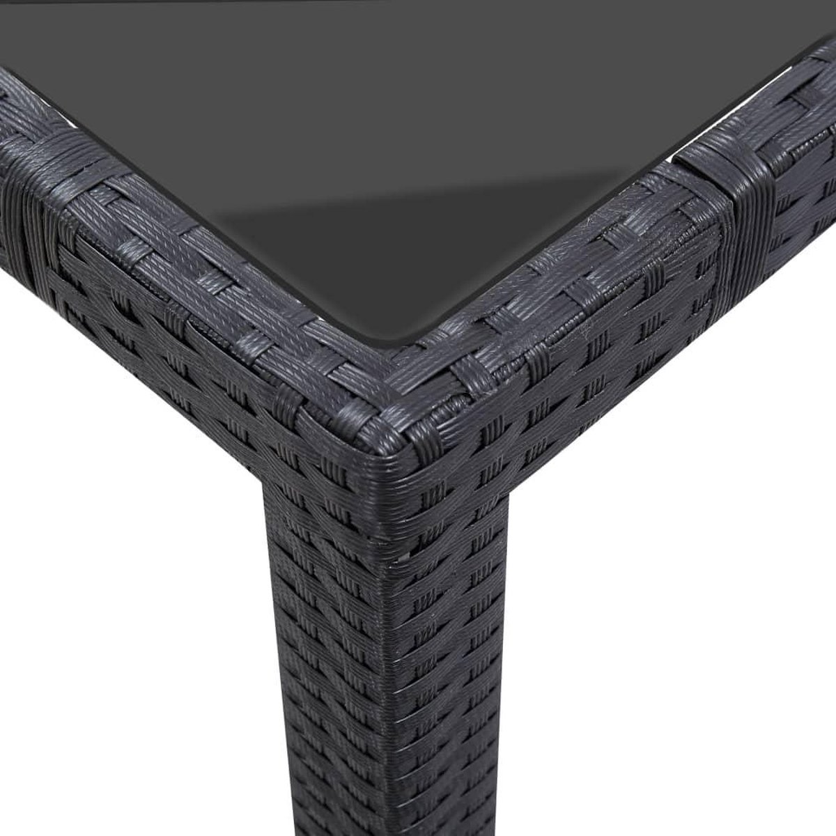 Vidaxl 9-delige Tuinset Poly Rattan - Zwart