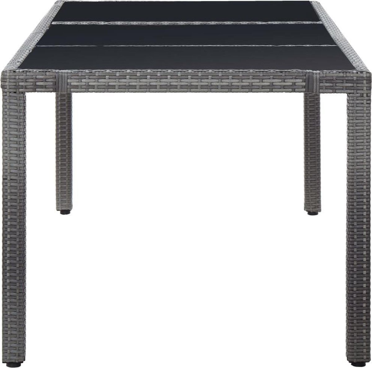 Vidaxl 9-delige Tuinset Poly Rattan - Gris