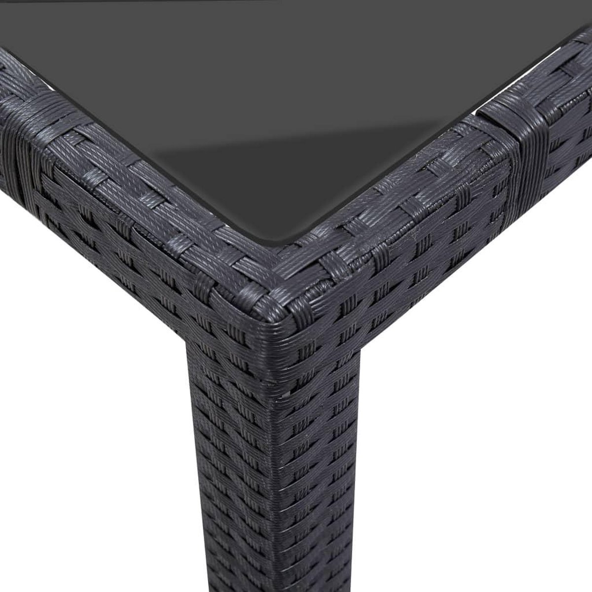 Vidaxl 7-delige Tuinset Poly Rattan - Zwart