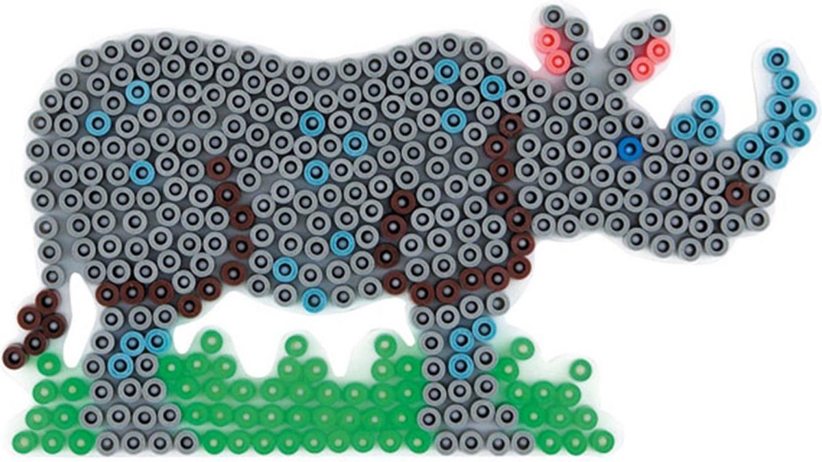 Hama Strijkkralen Grondplaat Neushoorn - Wit