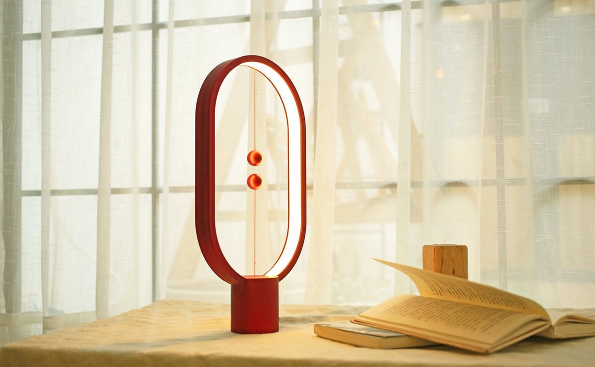 MikaMax Designnest Tafellamp Heng Balance 20 X 40 Cm/warm-wit - Rood