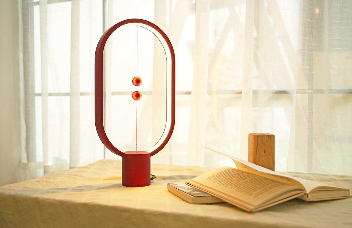 MikaMax Designnest Tafellamp Heng Balance 20 X 40 Cm/warm-wit - Rood