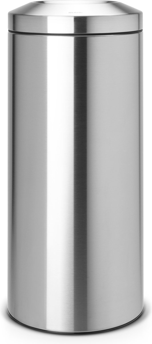 Brabantia Papierbak Met Vlamdover 30 Liter Met Metalen Binnenemmer - Matt Steel - Silver